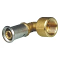 Угольник латунный HENCO 6P 90° Дн16x1/2″ Ру16 внутренняя резьба/пресс