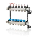 Коллекторная группа HENCO UFH-0605MDSS 1″x3/4″x2 Ду25х20 Ру10 нержавеющая сталь с расходомерами, воздухоотводчиком, дренажом и клапаном заполнения