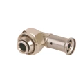 Муфта латунная Henco Дн16x3/4″ Ру16 для евроконуса 90°, никелированная, прессованная