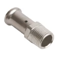 Муфта латунная Henco Дн16x1/2″ Ру16 с наружной резьбой, корпус - латунь CW617N, прессованная
