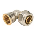 Угольник латунный HENCO Дн16x1/2″ 90° Ру10 внутренняя резьба/обжим