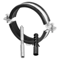 Хомут Humalt RU-HM 3/8″ Ду6 (Дн15-19) c гайкой, в комплекте шпилька-шуруп,дюбель, M8, с резиновой прокладкой, корпус - оцинковання сталь 
