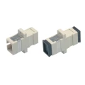 Адаптер проходной Hyperline FA-P11Z-SC/SC-N/BK-BG оптический, разъем SC-SC, количество соединений 1 (simplex), тип волокна MM многомодовый, корпус - пластик, бежевый, черные колпачки