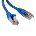 Патч-корд Hyperline F/UTP 26AWG экранированный, длина кабеля - 1.5 м, категория - 5Е, тип разъема - RJ-45, материал оболочки - LSZH, цвет - синий