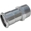 Муфта IBP PS24243G0 Ду28х1″ Ру10 пресс/наружная резьба, нержавеющая сталь
