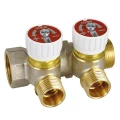 Коллектор Icma 227 3/4″x1/2″x2 Ду20 Py10 из латуни, внутренняя резьба/наружная резьба