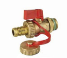 Кран шаровой 135 Icma 1/2″ Ду15 Ру16 стандартнопроходной, латунный, наружная резьба, ручка-флажок, со спускником