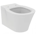 Унитаз подвесной Ideal Standard Connect Air с технологией Rimless, белый (арматура, дюропластовое сиденье с функцией мягкого закрывания, горизонтальный выпуск, глубокий смыв, безободковый)