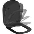 Сиденье для унитаза Ideal Standard TESI T3529V3, с микролифтом, из дюропласта, черное Сиденье для унитаза Ideal Standard TESI T3529V3, с микролифтом, из дюропласта, черное