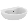 Умывальник Ideal Standard CONTOUR 50 с отверстием для сместителя, с отверстием для перелива, белый