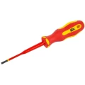 Отвертка IEK Arma2L 5 Slim Т2 SL4.0х100 мм, длина - 200 мм, длина стержня - 100 мм, плоский шлиц SL4.0, диэлектрическая