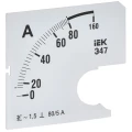 Шкала сменная IEK 80/5А-1.5 для амперметра Э47, размер - 72х72мм IPA10D-SC-0080