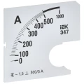 Шкала сменная IEK 500/5А-1.5 для амперметра Э47, размер - 72х72мм IPA10D-SC-0500