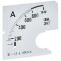 Шкала сменная IEK 800/5А-1.5 для амперметра Э47, размер - 72х72мм IPA10D-SC-0800