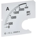 Шкала сменная IEK 2000/5А-1.5 для амперметра Э47, размер - 72х72мм IPA10D-SC-2000