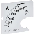 Шкала сменная IEK 2500/5А-1.5 для амперметра Э47, размер - 72х72мм IPA10D-SC-2500