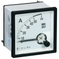 Амперметр IEK Э47 50А, класс точности 1.5, диапазон измерений - 0-50А, размер - 96х96мм IPA20-6-0050-E