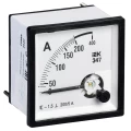 Амперметр IEK Э47 200/5А, класс точности 1.5, диапазон измерений - 0-200А, размер - 96х96мм IPA20-6-0200-E