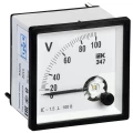 Вольтметр IEK Э47 100В, класс точности 1.5, диапазон измерений - 0-100В, размер - 72х72мм IPV10-6-0100-E
