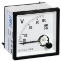 Вольтметр IEK Э47 100В, класс точности 1.5, диапазон измерений - 0-100В, размер - 96х96мм IPV20-6-0100-E