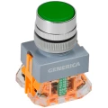Кнопка управления GENERICA D7-11BN плоская, диаметр отверстия - 22мм, 1НЗ+1НО, цвет - зеленый BBT50-11BN-3-22-K06-G