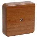 Коробка распределительная клеммная IEK КМ41219-05 100х100х29мм распаячная, для открытого монтажа, У3, IP40, корпус – полистирол, цвет – дуб