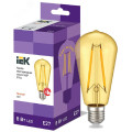 Лампа светодиодная IEK LLF-ST64 8 Вт, 230 В, цоколь - E27, световой поток - 960 Лм, цветовая температура - 2700 К, цвет свечения - теплый , форма - эллипсоидная