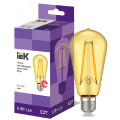 Лампа светодиодная IEK LLF-ST64 6 Вт, 230 В, цоколь - E27, световой поток - 720 Лм, цветовая температура - 2700 К, цвет свечения - теплый , форма - эллипсоидная