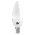 Лампа светодиодная IEK LLE-C35-230V 37 мм мощность - 5 Вт, цоколь - E14, световой поток - 450 лм, цветовая температура - 4000 K, нейтральный белый свет, форма - свеча
