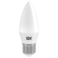 Лампа светодиодная IEK LLE-C35-27-230V 37 мм мощность - 5 Вт, цоколь - E27, световой поток - 450 лм, цветовая температура - 4000 K, нейтральный белый свет, форма - свеча
