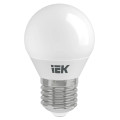 Лампа светодиодная IEK LLE-G45-27-230V 45 мм мощность - 5 Вт, цоколь - E27, световой поток - 450 лм, цветовая температура - 4000 K, нейтральный белый свет, форма - шар