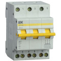 Выключатель-разъединитель IEK ВРТ-63 3P 25 А трехпозиционный, трехполюсный, напряжение 400 В