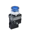 Кнопка управления IEK LA167-BW3671 RC 1NO Ду22 с подсветкой, тип кнопки - плоская, синяя, напряжение - 660В, степень защиты IP65