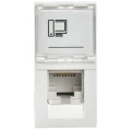Розетка IEK Праймер компьютерная 1-модульная, разъем RJ45 8(4), кат.6, РКИ-10-00-П-6, цвет - белый PR-KK40D-RI-0-1-C06U-K01