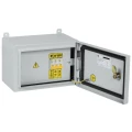 Ящик с понижающим трансформатором IEK ЯТП-0,25 230/12-3, цвет - серый, УХЛ2, IP54