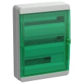 Корпус навесной IEK TEKFOR КМПн-54 560х408х153мм, модулей-54, рядов-3, глубина - 153мм, ширина - 408мм, высота - 560мм, материал - пластик, цвет - серый, зеленая прозрачная дверь TF5-KP72-N-54-65-K03-K06