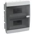 Корпус встраиваемый IEK UNION Compact ЩРВ-П-18 103х236х290мм черная пр. дверь пластиковый, модулей - 18, рядов - 2, IP41, цвет - белый UIC-KP12-V-18-41-K01