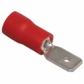 Разъем IEK РпИп 1.25-5-0.8 плоский, сечение - 0.5-1.5мм2, толщина контактной части - 0.8мм, материал изоляции - ПВХ, цвет - красный, упаковка - 20шт, URP10-4-D15-D17-4