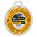 Трубка термоусадочная IEK ТТУ нг-LS Дн6/3 L=2 м тонкостенная в скрутках, диаметр до усадки 6 мм, диаметр после усадки 3 мм, материал - полиэтилен, коэффициент усадки - 2:1, цвет - желтый