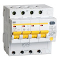 Автоматический выключатель дифференциального тока четырехполюсный IEK АД 14 С 4.5кА 4P 32А, ток утечки 30 мА переменный, сила тока 32 А