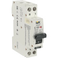 Автоматический выключатель дифференциального тока двухполюсный IEK ARMAT B06S C10 A30 1P+N, сила тока 10 А, переменный, тип расцепления C, отключающая способность 6 kА