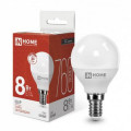 Лампа светодиодная IN HOME LED-шар-VC матовая, мощность - 8 Вт, цоколь - E14, световой поток - 760 лм, цветовая температура - 4000 K, форма - шар