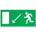 Наклейка NAVIGATOR «Направление к эвакуационному выходу налево вниз» 100х200 мм самоклеящаяся Наклейка NAVIGATOR «Направление к эвакуационному выходу налево вниз» 100х200 мм самоклеящаяся
