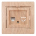 Розетка информационная Intro Plano 2021 1-303-11 тип разъема - RJ45, для скрытой установки, моноблок, IP20, цвет - сосна