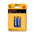 Батарейки KODAK MAX SUPER Alkaline количество - 2, размер - AA