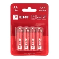Батарейки алкалиновые  EKF PROxima количество - 4BL, размер - AA, емкость - 2820 Ач Батарейки алкалиновые  EKF PROxima количество - 4BL, размер - AA, емкость - 2820 Ач