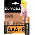 Элемент питания Duracell LR03 BASIC количество - 8, размер - AAA, тип элемента питания - Alkaline Элемент питания Duracell LR03 BASIC количество - 8, размер - AAA, тип элемента питания - Alkaline