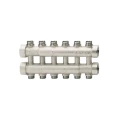 Коллектор Itap 885 3/4″ Ду20 выходов 2x1/2″ Ру10 наружная резьба, сдвоенный, корпус никелированная латунь
