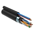 Витая пара ITK F/UTP 4х2х24AWG LDPE, категория - 5E, количество пар - 4, цвет - черный, длина кабеля - 305м, кабель питания 2х0.75мм2 LC3-C5E04-379