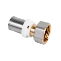 Муфта K-flex SOLID Ду16x1/2″ Ру10 для металлопластиковых труб, корпус - латунь CW617N, уплотнение - EPDM, присоединение - компрессионное/накидная гайка